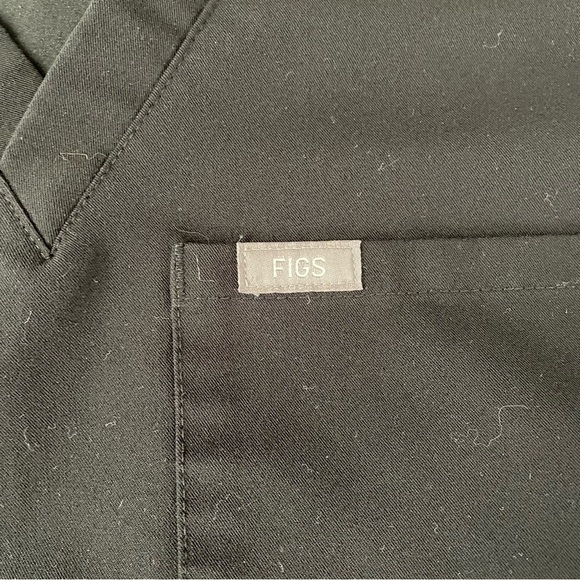 FIGS XXS Women’s Scrub Top Black Short Sleeve - Picture 3 of 5